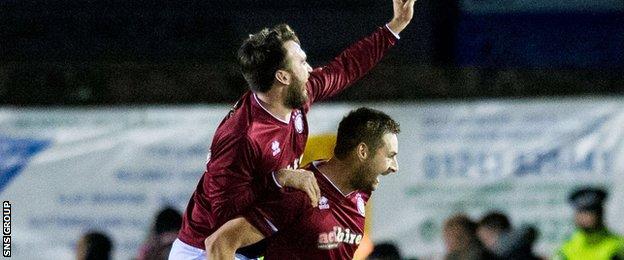 Linlithgow Rose celebrate their Scottish Cup success