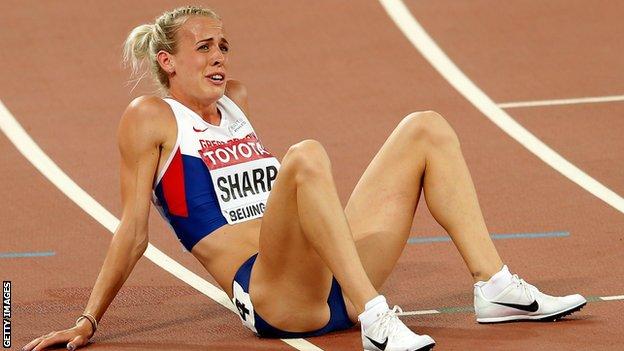Lynsey Sharp finished eighth in her 800m semi-final