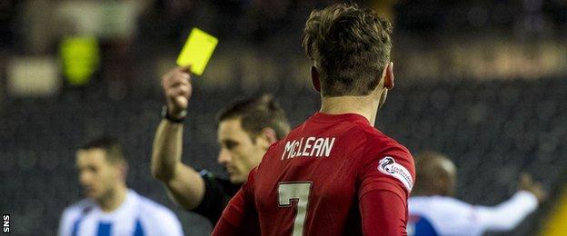 Kenny McLean is booked