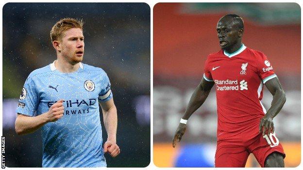 Kevin de Bruyne ve Sadio Mane