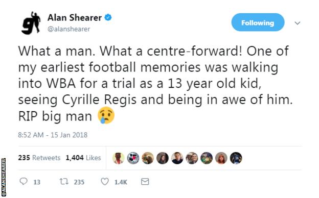 Alan Shearer tweet