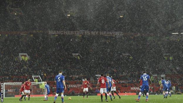 Rain at Old Trafford