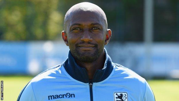 Collin Benjamin during his time as a coach at 1860 Munich