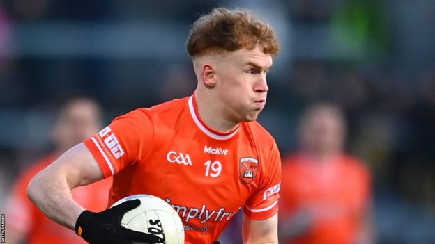 Armagh's Conor Turbitt in possession against Tyrone in Division One