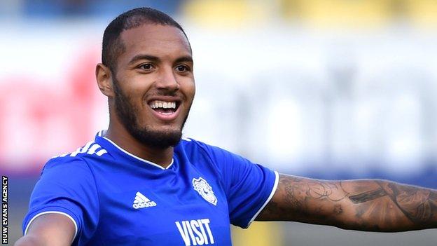 Kenneth Zohore in action for Cardiff