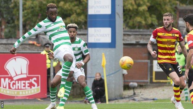 Moussa Dembele scores for Celtic against Partick Thistle