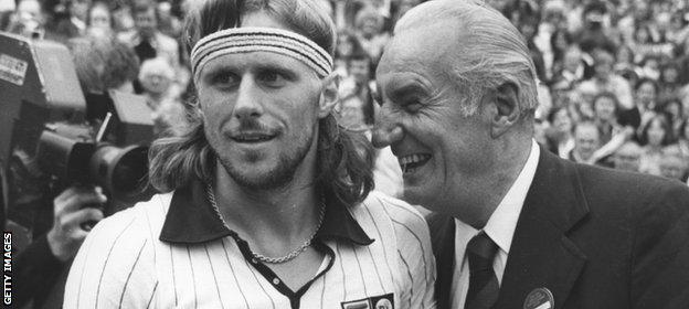 Bjorn Borg and Fred Perry