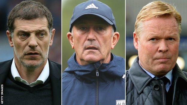 Slaven Bilic, Tony Pulis and Ronald Koeman