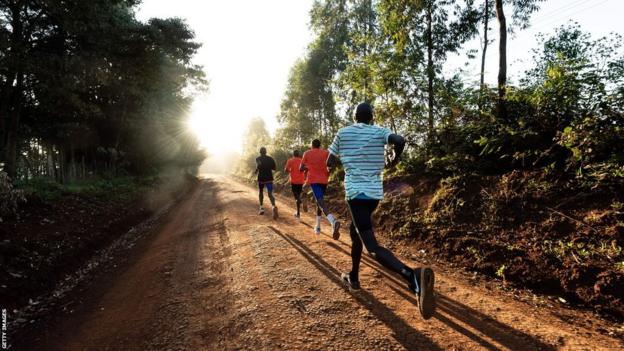 Runners in Kaptagat in Kenya