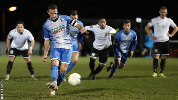 Barrow players catch lift with fans from Dover after bus breaks