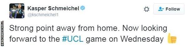 Kasper Schmeichel tweet