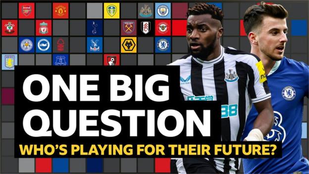 One Big Question graphic with all Premier League club badges and images of Newcastle's Allan Saint-Maximin and Chelsea's Mason Mount