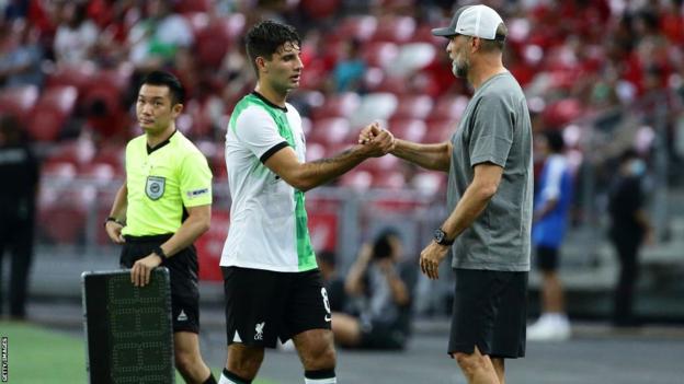 Dominik Szoboszlai and Jurgen Klopp
