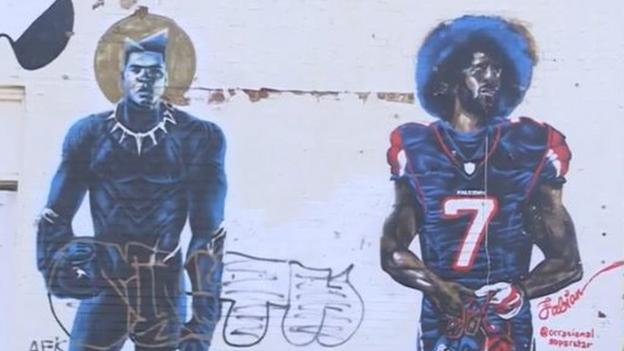 Colin Kaepernick mural demolished on Super Bowl weekend 