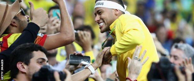 Brazil international football player Neymar