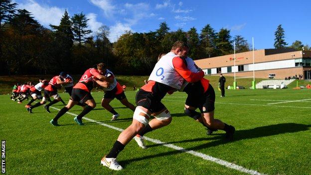 England players training