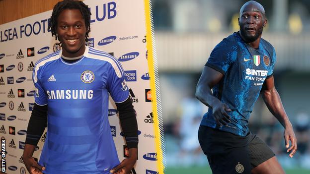 Romelu Lukaku in 2011 and now