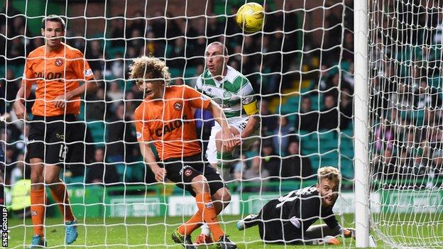Dundee United were thumped 5-0 at Celtic Park