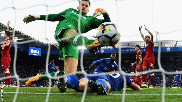 Shinji Okazaki scores against Liverpool