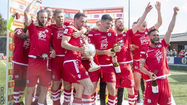 Connah's Quay celebrate their Welsh Cup final victory