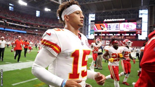 Patrick Mahomes of the Kansas City Chiefs