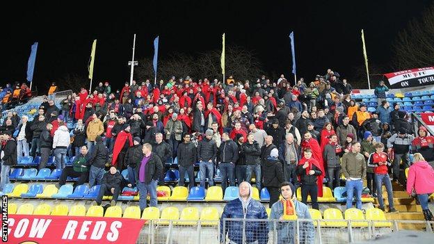 Man Utd fans in Rostov