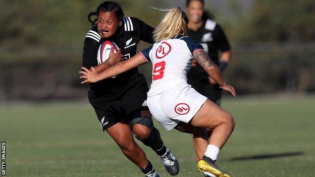 Te Kura Ngata-Aerengamate playing for New Zealand