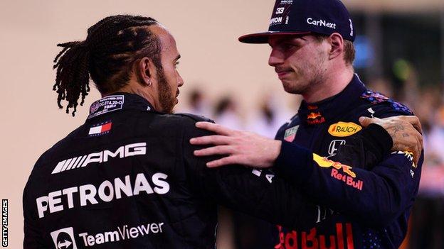 Lewis Hamilton and Max Verstappen