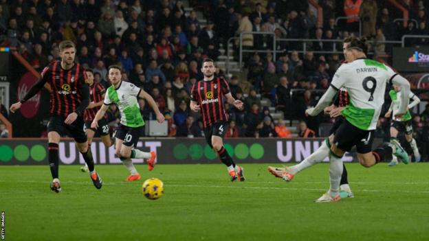 Darwin Nunez scores for Liverpool