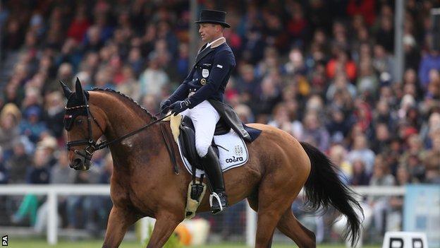 Badminton Horse Trials Thibaut Vallette Holds Halfway Dressage Lead c Sport