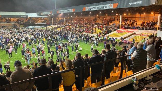 Port Vale: League One club fined £15,000 for play-off pitch invasion ...