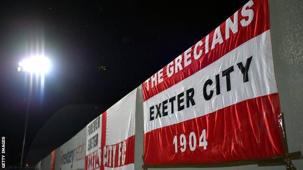Banners at Exeter City