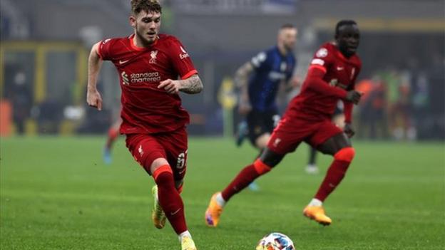 Harvey Elliott in action for Liverpool against Inter Milan