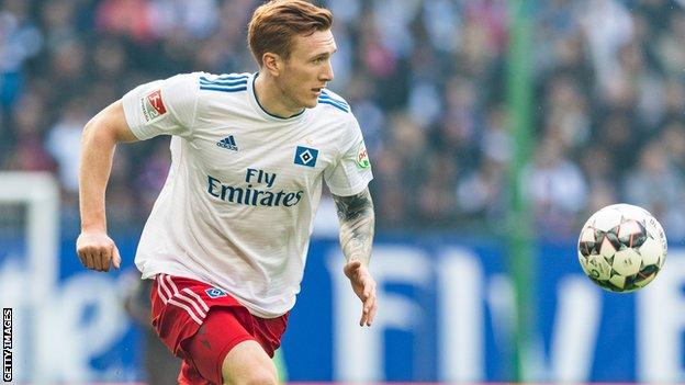 David Bates has made 11 appearances this season for Hamburg