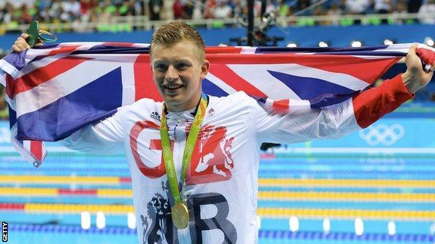 Peaty won gold and broke the world record in the men's 100m breaststroke at the 2016 Olympic Games