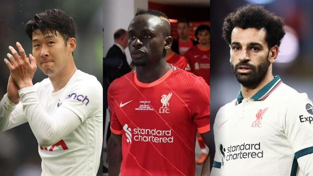 Son Heung-Min, Sadio Mane and Mohamed Salah