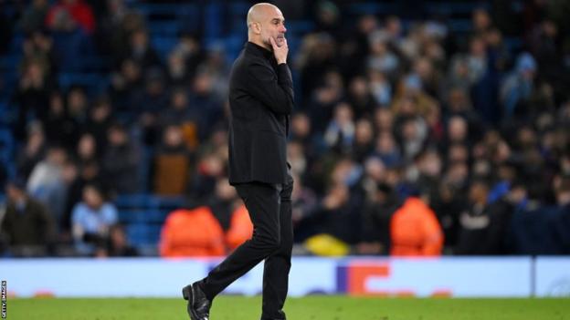 Pep Guardiola reacts to Manchester City's defeat by Real Madrid