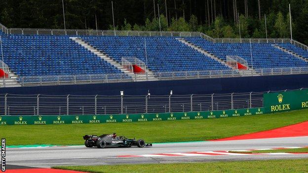 Empty stands at Austrian Grand Prix