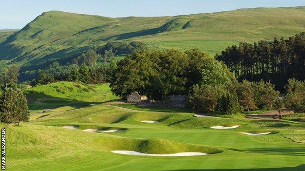 The second hole at the PGA Centenary Course at Gleneagles