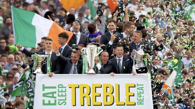 Brendan Rodgers steered Celtic to seven successive domestic trophies before his abrupt departure