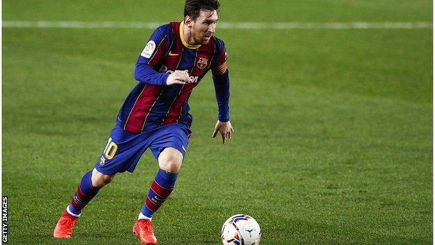 Lionel Messi of Barcelona