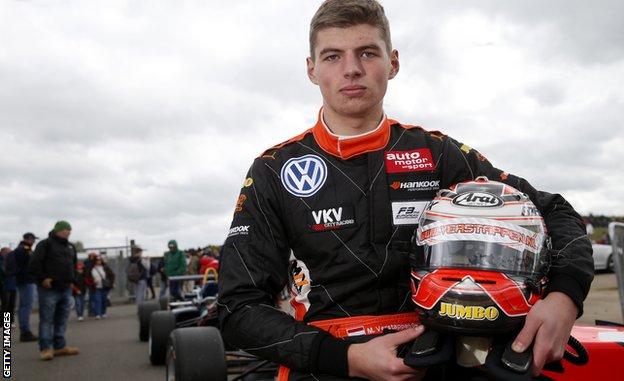 Max Verstappen, pictured in April 2014 at Silverstone