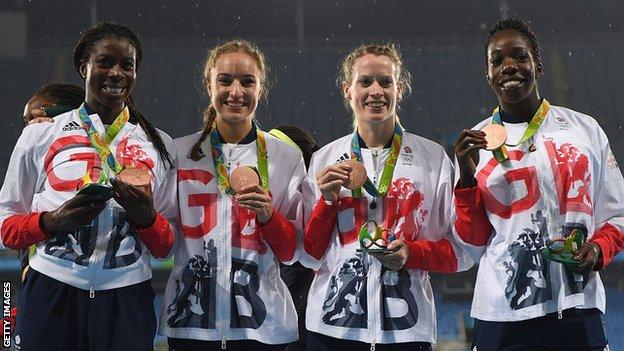 Team GB's 4x400m bronze medallists at Rio 2016
