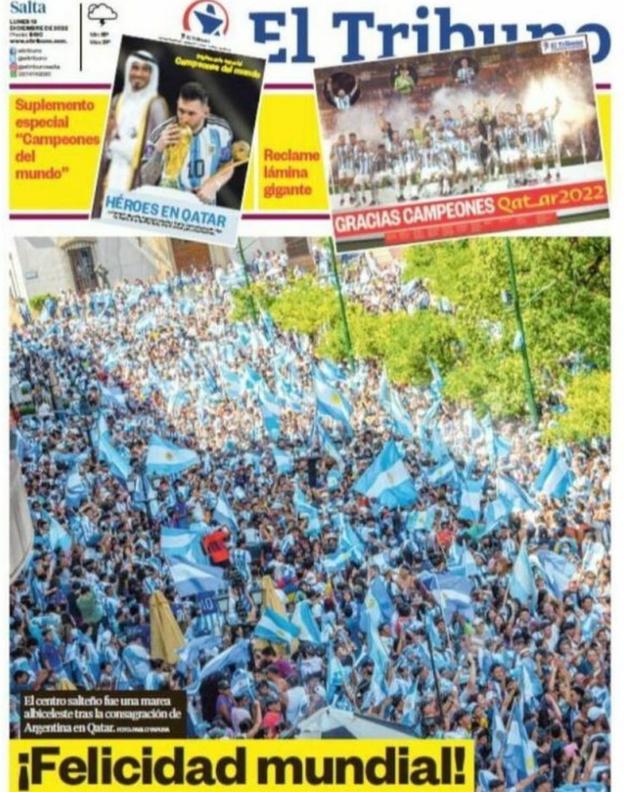 El Tribuno front page