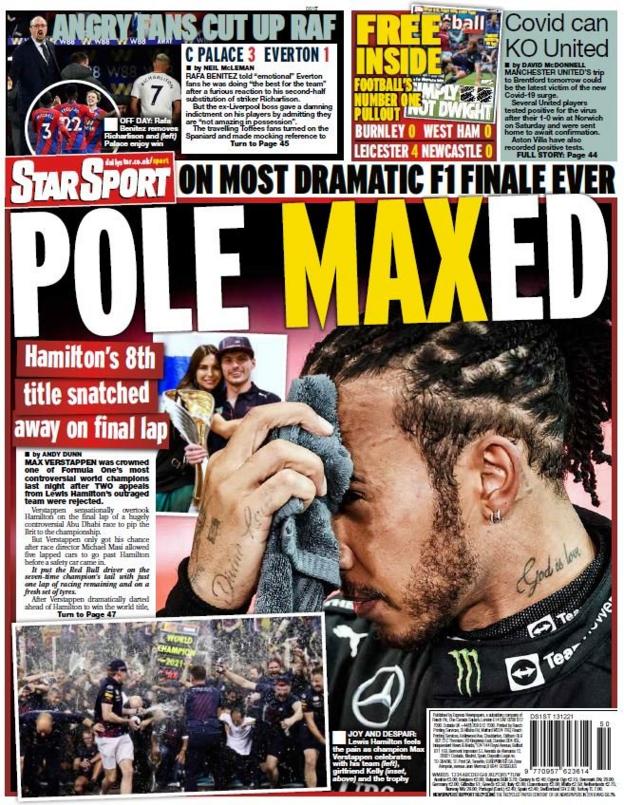 Monday's Star back page