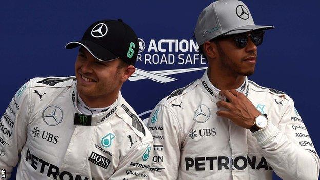 Nico Rosberg (left) and Lewis Hamilton