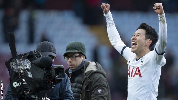 Tottenham's Son Heung-Min celebrates