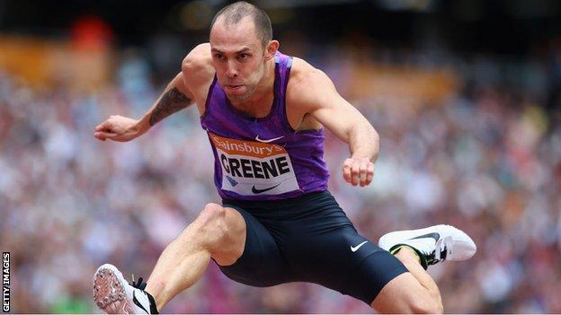 Dai Greene in action at the Anniversary Games