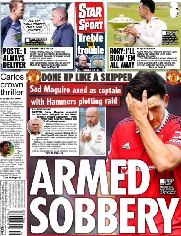 Monday's papers - BBC Sport