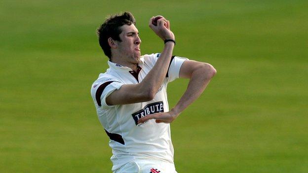 Somerset fast bowler Craig Overton
